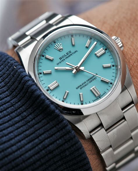 Rolex oyster tiffany blue